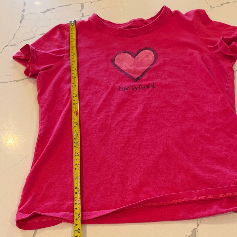 Life Is Good Women's Heart Tee - Pink - Picture 6 of 10